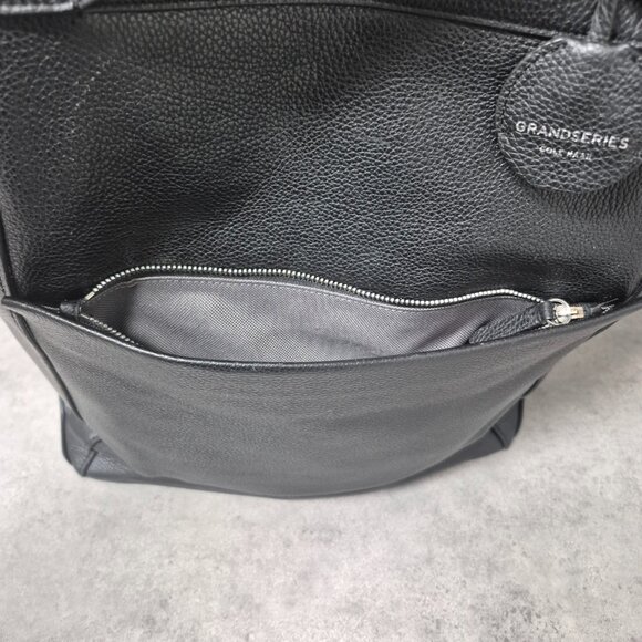 Cole Haan Grand Series Black Leather Backpack Travel Bag - Picture 5 of 15